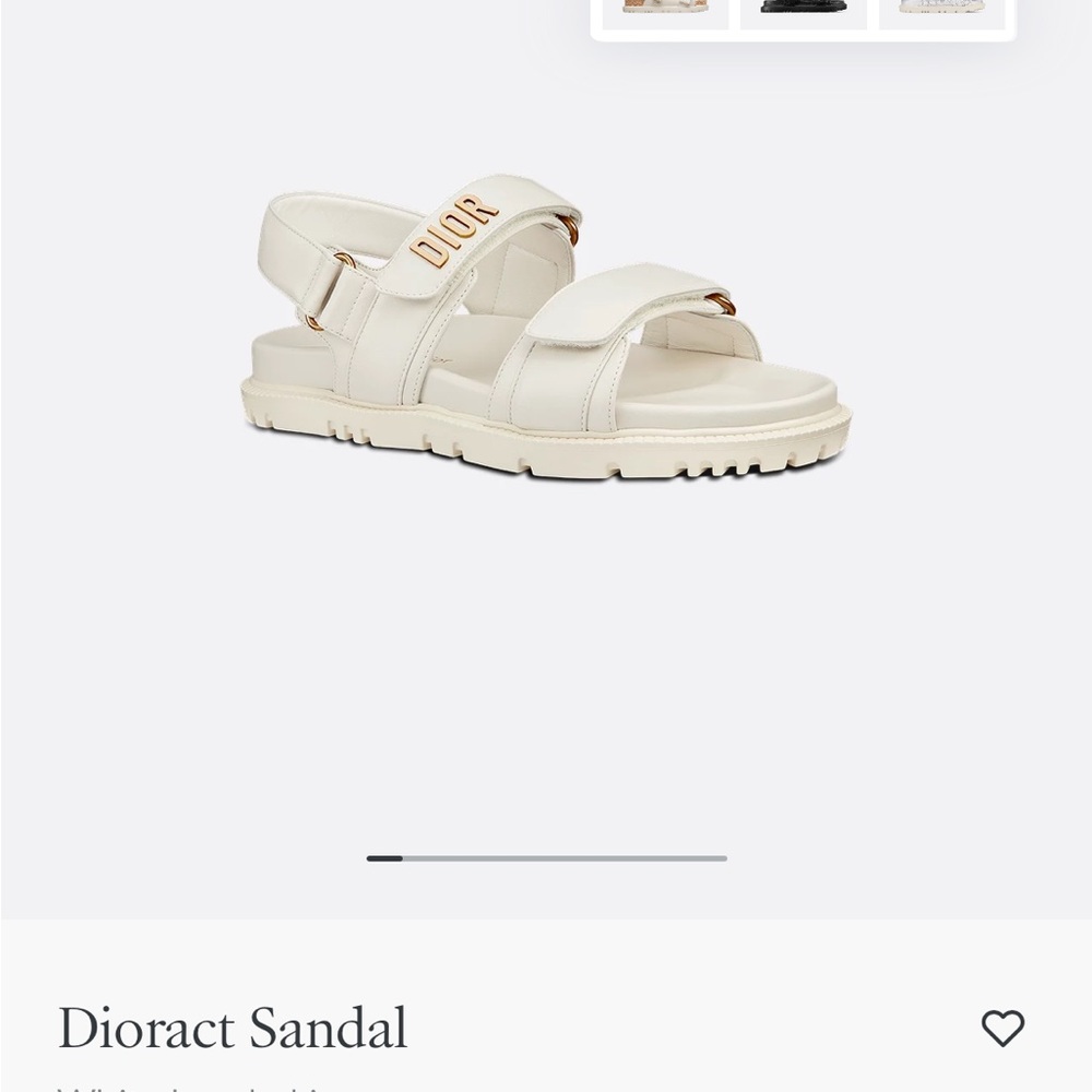 Dior White Dioract Sandal